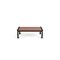 Frog Furnishings Brown 4' Heritage Backless Bench with Black Frame PB 4BROBFHERBAC - alternate 2